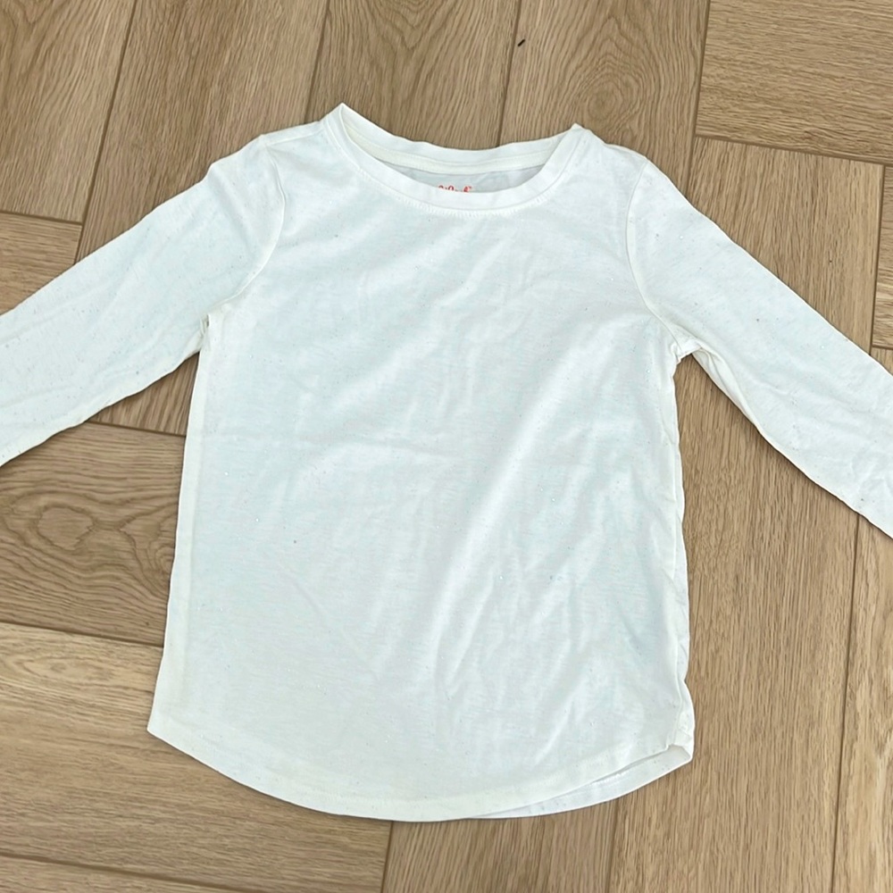 White glittery Cat and Jack shirt